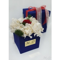 Cutie catifea cu trandafiri criogenati M74