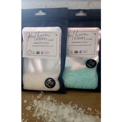 Aftershave scented simmering salts