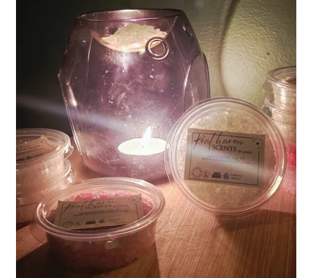 Aftershave scented simmering salts