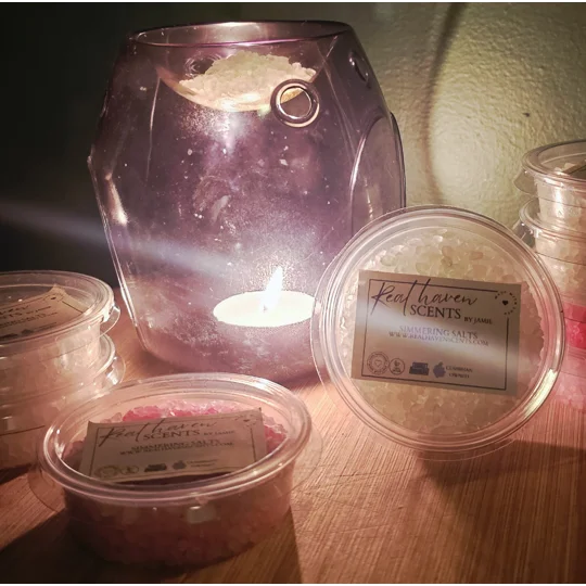 Floral scented simmering salts