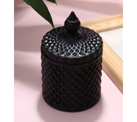 Black decorative candle