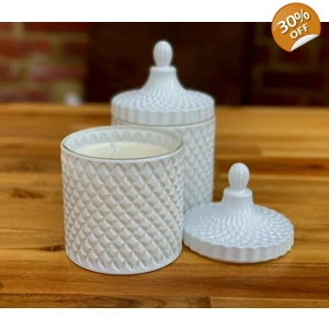 White decorative candle