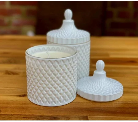 White decorative candle