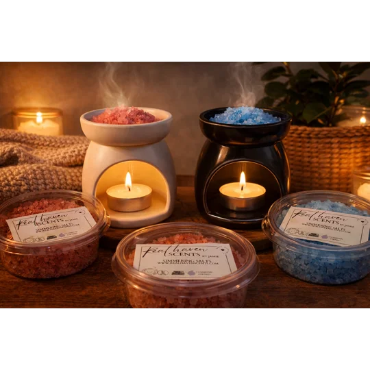 Fruit scented simmering salts