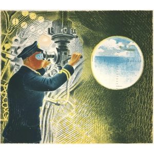 Ravilious Tea Towel: Commander and Periscope