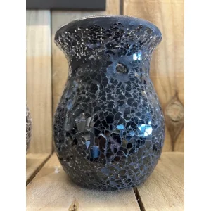 Black Crackle Effect Oil Burner