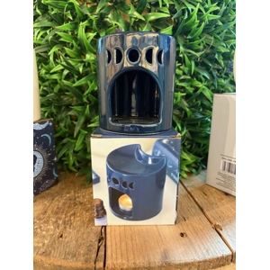 Blue Crescent Moon Oil Burner