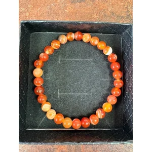 Carnelian 6mm Bead Bracelet