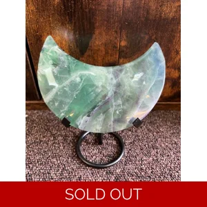 Fluorite Moon on Stand