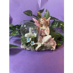 Pink Fairy with snow Globe