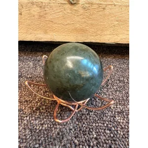 Labradorite Sphere on Lotus Stand