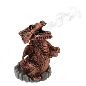 Red Smoking Dragon Incense Cone Holder