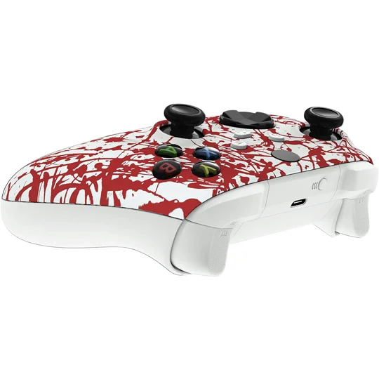 Xbox Series X|S Wireless Controller & Xbox One - Blood Spatter Custom Red Design