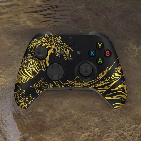 Xbox Wireless Controller - The Great Golden Wave (Black)