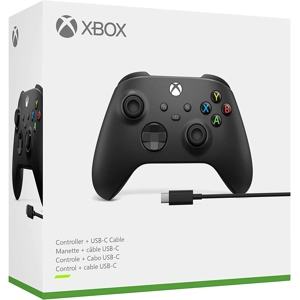 Xbox Wireless Controller - Carbon Black + USB-C Cable