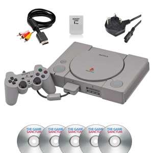 Sony PlayStation 1 Console (PS1) Full Bundle + 5 FREE GAMES