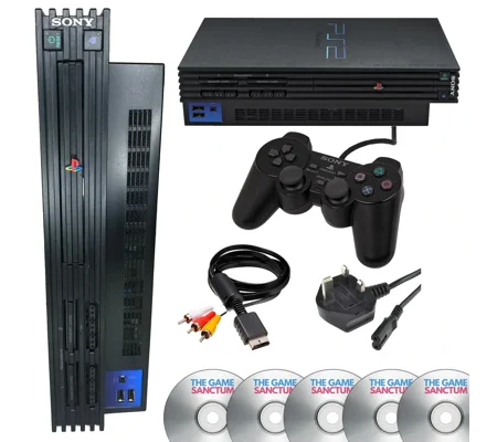 Playstation 2 (PS2) Console Full Bundle + 5 RANDOM GAMES