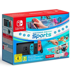 Nintendo Switch HW (Neon Red/Neon Blue) Switch Sports set + 3 Months NSO