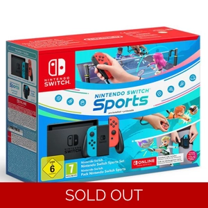 Nintendo Switch HW (Neon Red/Neon Blue) Switch Sports set + 3 Months NSO