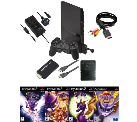 Sony PlayStation 2 Slim Console - Spyro The Dragon Bundle