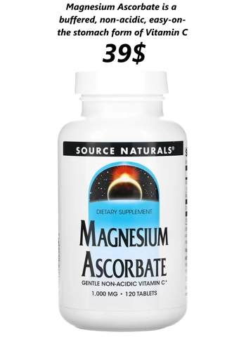 Magnesium Ascorbate 1000mg 120' - Source Naturals (Vitamin C)