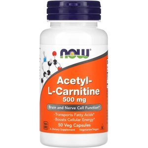 Acetyl-L-Carnitine 500mg 50' - NOW