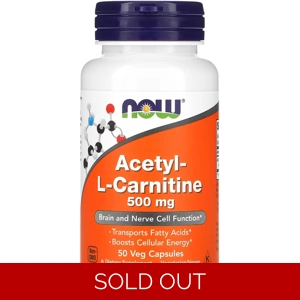 Acetyl-L-Carnitine 500mg 50' - NOW