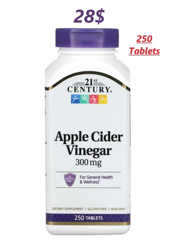 Apple Cider Vinegar 300mg 250' - 21st Century