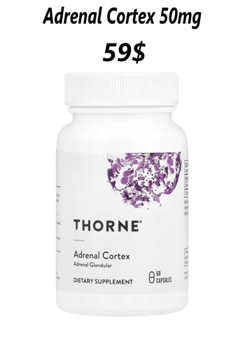 Adrenal Cortex 50mg 60' - Thorne (Adrenal Glandular)