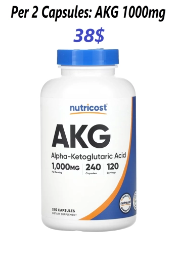 AKG 1000mg 240' - Nutricost (Alpha-Ketoglutaric Acid)