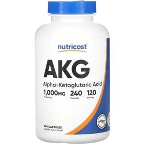 AKG 1000mg 240' - Nutricost (1000mg Per 2 Capsules) (Alpha-Ketoglutaric Acid)