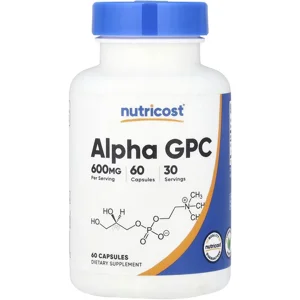 Alpha GPC 600mg 60' - Nutricost (600mg Per 2 Capsules)