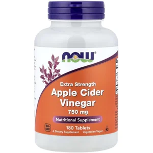Apple Cider Vinegar 750mg 180 Pills - NOW Bottle - Lebanon Supplements