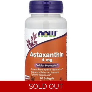 Astaxanthin 4mg 90 Pills - NOW Bottle - Lebanon Supplements