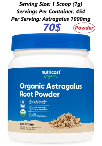 Astragalus 1000mg 454' - Nutricost