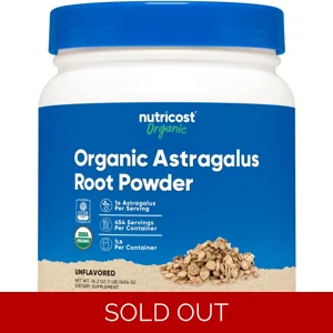 Astragalus Powder 1000mg 454 Servings - Nutricost Bottle - Lebanon Supplements