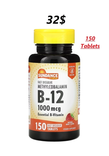 B12 1000mcg 150' - Sundance (Methylcobalamin)
