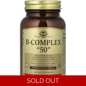 B-Complex 100 pills - Solgar Bottle - Lebanon Supplements