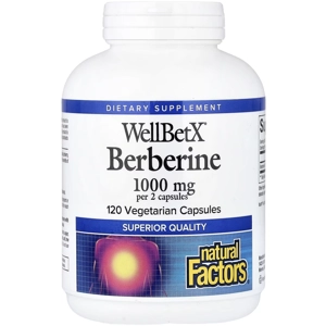 Berberine 1000mg 120' - Natural Factors (1000mg Per 2 Capsules)