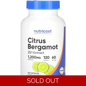 Bergamot 1200mg 120' - Nutricost (1200mg Per 2 Capsules)