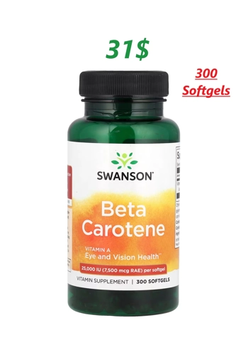 Beta Carotene 25,000IU 300' - Swanson