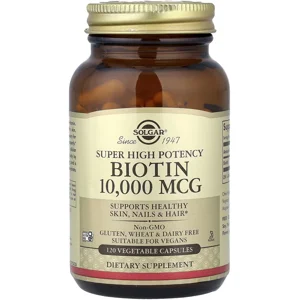 Biotin 10,000mcg 120 Pills - Solgar Bottle - Lebanon Supplements