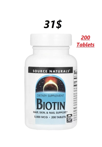 Biotin 5000mcg 200' - Source Naturals