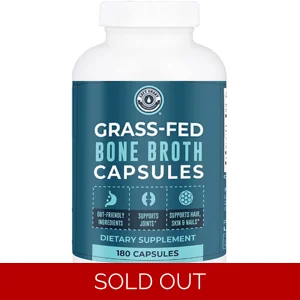 Bone Broth 180 Pills - Left Coast Performance (3000mg Per 6 Capsules) Bottle - Lebanon Supplements