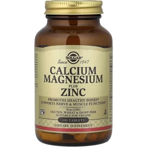Calcium Magnesium Zinc 100 pills - Solgar Bottle - Lebanon Supplements