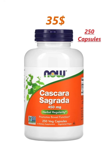 Cascara Sagrada 450mg 250' - NOW