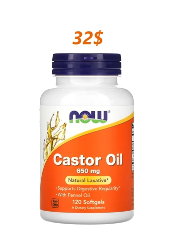 Castor Oil 650mg 120' - NOW