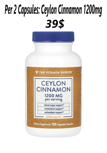 Ceylon Cinnamon 1200mg 120' - The Vitamin Shoppe