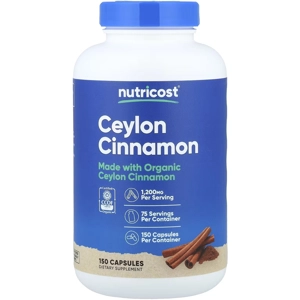 Ceylon Cinnamon 1200mg 150' - Nutricost (‎‎1200mg Per 2 Capsules‎)