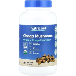 Chaga 1000mg 150' - Nutricost (1000mg Per 2 Capsules)